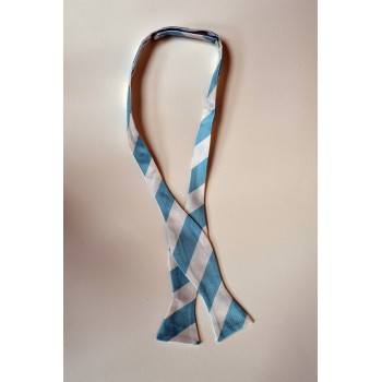 Half Blue  Bow Tie.