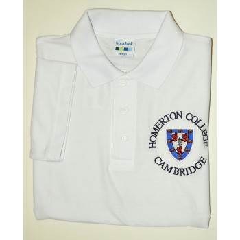 Homerton College Polo Shirt White