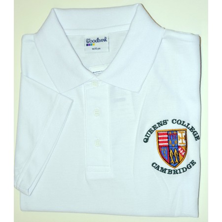 Queens' College White Polo Shirt